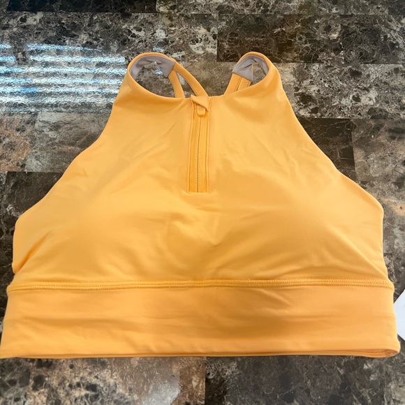 LULULEMON ENERGY HIGH NECK BRA ZIP ORANGE COLOR NWT - Picture 9 of 10